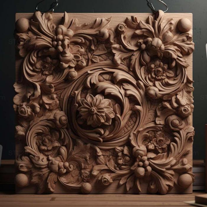 Patterns and decorations (8k resolution 2, PATTERN_1134) 3D models for cnc